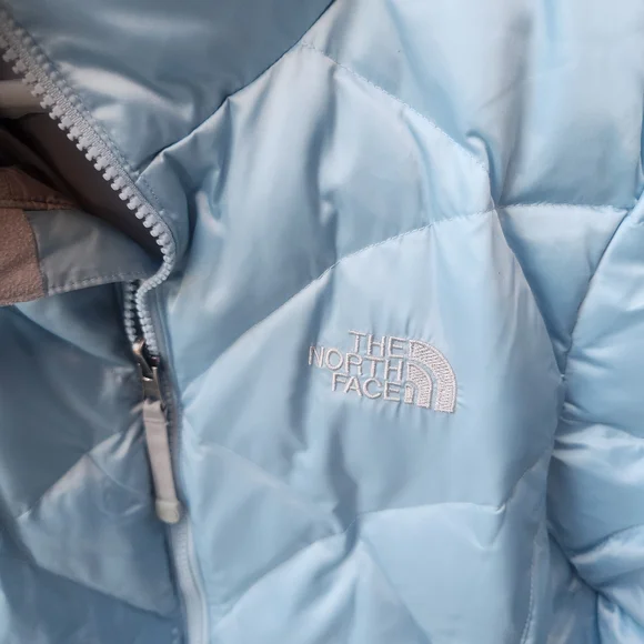 The North Face Womens Light Blue Puffer Jacket Size Medium - Picture 2 of 12